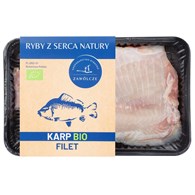 KARP ŚWIEŻY FILET BIO (około 0,50 kg) (TACKA) - GOSPODARSTWO RYBACKIE ZAWÓLCZE (NA ZAMÓWIENIE)