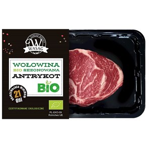 ANTRYKOT WOŁOWY SEZONOWANY BIO (około 0,25 kg) - WASĄG (NA ZAMÓWIENIE)