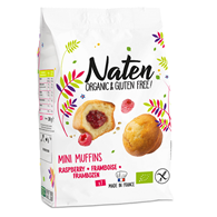 MUFFINKI MINI Z NADZIENIEM MALINOWYM BEZGLUTENOWE BIO 200 g - NATEN