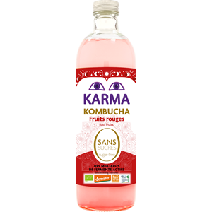 KOMBUCHA Z OWOCAMI CZERWONYMI BEZ CUKRU FAIR FOR LIFE DEMETER BIO 750 ml - KARMA KOMBUCHA