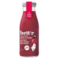 SMOOTHIE TŁOCZONE NA ZIMNO Z MALINĄ, JAGODĄ ACAI I KOKOSEM BIO 250 ml - BETT'R