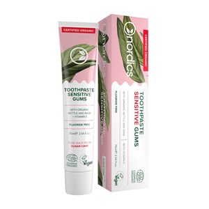 PASTA DO ZĘBÓW SENSITIVE GUMS BEZ FLUORU ECO 75 ml - NORDICS