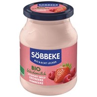 JOGURT KREMOWY TRUSKAWKA - MALINA BIO 500 g (SŁOIK) - SOBBEKE