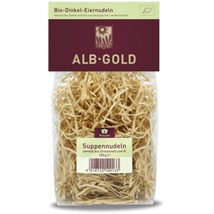 MAKARON (ORKISZOWY JAJECZNY) NITKI BIO 250 g - ALB GOLD