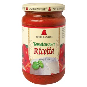 SOS POMIDOROWY Z RICOTTĄ BEZGLUTENOWY BIO 340 ml - ZWERGENWIESE