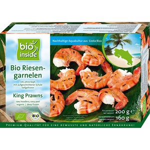 KREWETKI KRÓLEWSKIE MROŻONE BIO 200 g (160 g) - BIO INSIDE