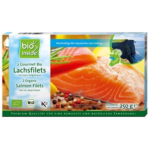 ŁOSOŚ FILET ZE SKÓRĄ MROŻONY BIO 250 g - BIO INSIDE