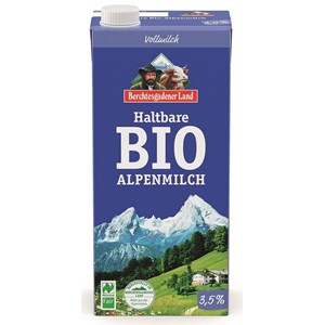 MLEKO ALPEJSKIE UHT (min. 3,5 % TŁUSZCZU) BIO 1 L - BERCHTESGADENER LAND