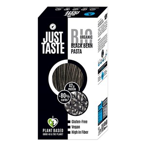 MAKARON PROTEINOWY (Z FASOLI CZARNEJ I SOI ZIELONEJ) SPAGHETTI BEZGLUTENOWY BIO 250 g - JUST TASTE