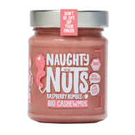 KREM Z ORZECHÓW NERKOWCA Z MALINAMI BIO 250 g - NAUGHTY NUTS