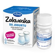 ŻYWE KULTURY BAKTERII DO JOGURTU  ZAKWASKA  BEZGLUTENOWE 1 g (2 FIOLKI) - VIVO