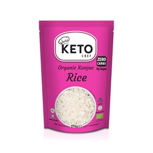 MAKARON (KONJAC) W KSZTAŁCIE RYŻU BEZGLUTENOWY BIO 270 g (200 g) - KETO CHEF (BETTER THAN FOODS)