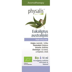 OLEJEK ETERYCZNY EUKALIPTUS AUSTRALIJSKI BIO 10 ml - PHYSALIS