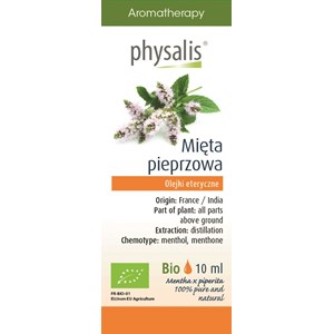 OLEJEK ETERYCZNY MIĘTA PIEPRZOWA BIO 10 ml - PHYSALIS