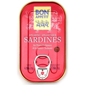 SARDYNKI PORTUGALSKIE W SOSIE POMIDOROWYM 120 g (78 g) - BON APPETIT