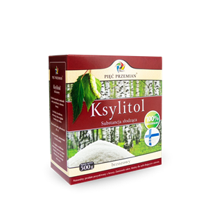 KSYLITOL 500 g (PUDEŁKO PAPIEROWE) - PIĘĆ PRZEMIAN (FINLANDIA)