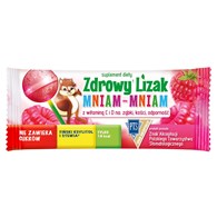 LIZAK KULKA O SMAKU MALINOWYM Z WITAMINĄ D I C BEZGLUTENOWY 6 g - MNIAM MNIAM STARPHARMA