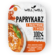 PAPRYKARZ ROŚLINNY Z WARZYWAMI I RYŻEM 115 g - WELL WELL