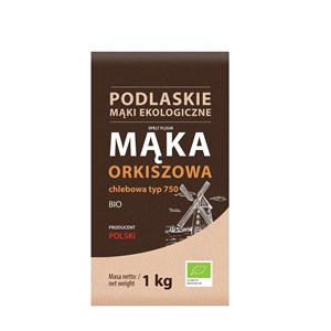 MĄKA ORKISZOWA CHLEBOWA TYP 750 BIO 1 kg - BIO LIFE (MĄKI PODLASKIE)