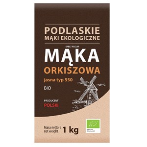 MĄKA ORKISZOWA JASNA TYP 550 BIO 1 kg - BIO LIFE (MĄKI PODLASKIE)