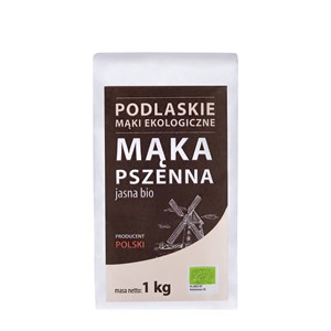 MĄKA PSZENNA JASNA TYP 550 BIO 1 kg - BIO LIFE (MĄKI PODLASKIE)