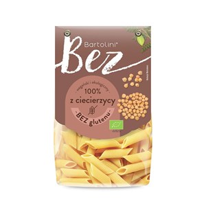 MAKARON PROTEINOWY (Z CIECIERZYCY) PENNE BEZGLUTENOWY BIO 250 g - BARTOLINI