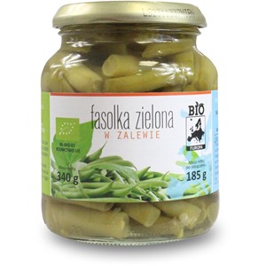 FASOLKA ZIELONA W ZALEWIE BIO 340 g (185 g) (SŁOIK) - BIO PLANET