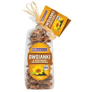 CIASTKA OWSIANKI Z ZIARNAMI SŁONECZNIKA 175 g - NATURAVENA