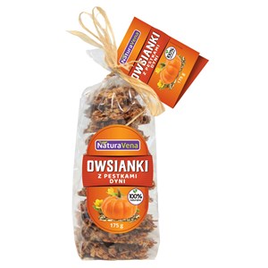 CIASTKA OWSIANKI Z PESTKAMI DYNI 175 g - NATURAVENA