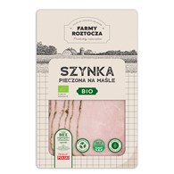 SZYNKA NA MAŚLE PIECZONA PLASTRY BIO 100 g - FARMY ROTOCZA (Z PÓŁKI)