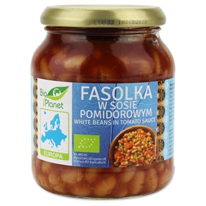 FASOLKA W SOSIE POMIDOROWYM BIO 360 g - BIO PLANET