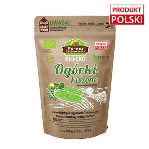 OGÓRKI KISZONE BEZGLUTENOWE BIO 980 g (550 g) (DOYPACK) - FARMA ŚWIĘTOKRZYSKA