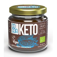 KREM MIGDAŁOWO - KAKAOWY Z OLEJEM MCT BEZ DODATKU CUKRÓW BEZGLUTENOWY KETO BIO 200 g - COCOA