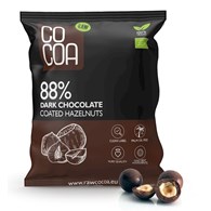 ORZECHY LASKOWE W CZEKOLADZIE CIEMNEJ 88 % BIO 70 g - COCOA