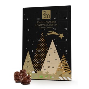 KALENDARZ ADWENTOWY Z CZEKOLADY CIEMNEJ 70 % BIO 180 g - COCOA (PRODUKT SEZONOWY)