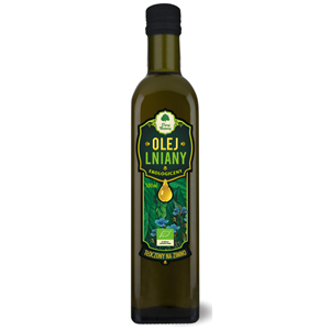 OLEJ LNIANY TŁOCZONY NA ZIMNO BIO 500 ml - DARY NATURY