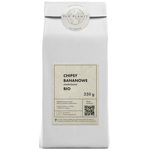 CHIPSY BANANOWE NIESŁODZONE BIO 350 g - THE PLANET