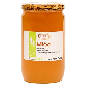 MIÓD NEKTAROWY WIELOKWIATOWY BIO 950 g - PASIEKA PUCER