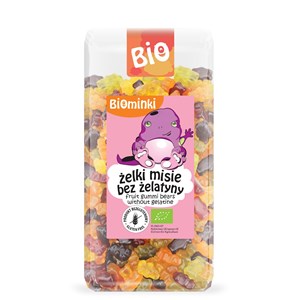 ŻELKI MISIE BEZ ŻELATYNY BEZGLUTENOWE BIO 400 g - BIOMINKI