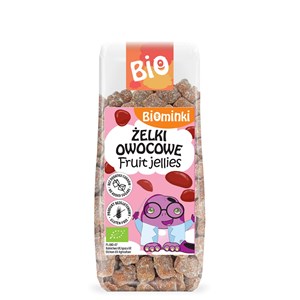 ŻELKI OWOCOWE BEZ DODATKU CUKRÓW BEZGLUTENOWE BIO 150 g - BIOMINKI