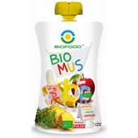 MUS ANANASOWO - BANANOWO - JABŁKOWY BEZGLUTENOWY BIO 120 g - BIO FOOD