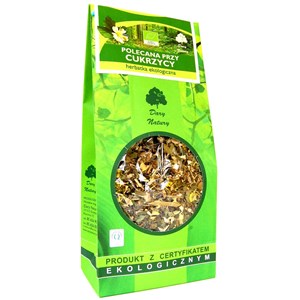 HERBATKA POLECANA PRZY CUKRZYCY BIO 150 g - DARY NATURY