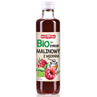 SYROP MALINOWY SŁODZONY MIODEM BIO 250 ml - POLSKA RÓŻA