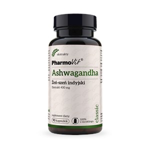 ASHWAGANDHA EKSTRAKT (400 mg) BEZGLUTENOWY 90 KAPSUŁEK - PHARMOVIT (CLASSIC)