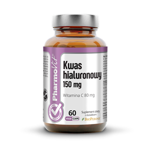 KWAS HIALURONOWY (150 mg) BEZGLUTENOWY 60 KAPSUŁEK - PHARMOVIT (CLEAN LABEL)