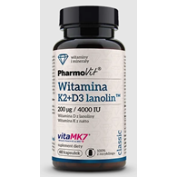 WITAMINA K2 + D3 BEZGLUTENOWA 60 KAPSUŁEK - PHARMOVIT (CLASSIC)