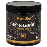 GRZYBY SHIITAKE EKSTRAKT BEZGLUTENOWY BIO 100 g - PIĘĆ PRZEMIAN (MYCOLIFE)