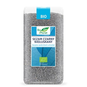 SEZAM CZARNY NIEŁUSKANY BIO 500 g - BIO PLANET