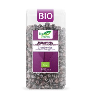 ŻURAWINA SŁODZONA SOKIEM JABŁKOWYM BIO 400 g - BIO PLANET