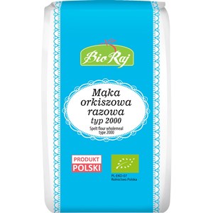 MĄKA ORKISZOWA RAZOWA TYP 2000 BIO (POLSKA) 1 kg - BIO RAJ